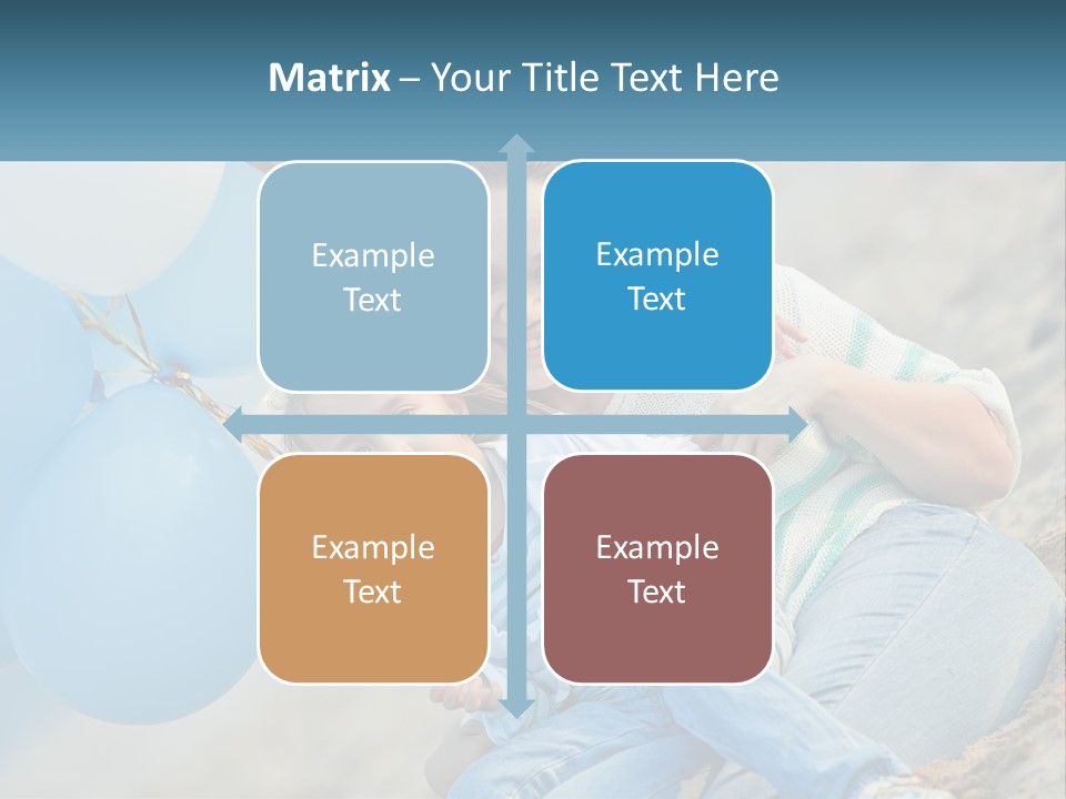 A Woman And Two Children Are Posing For A Picture PowerPoint Template