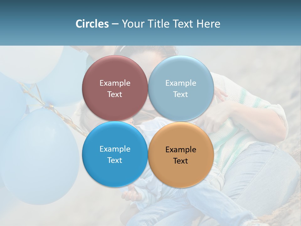 A Woman And Two Children Are Posing For A Picture PowerPoint Template