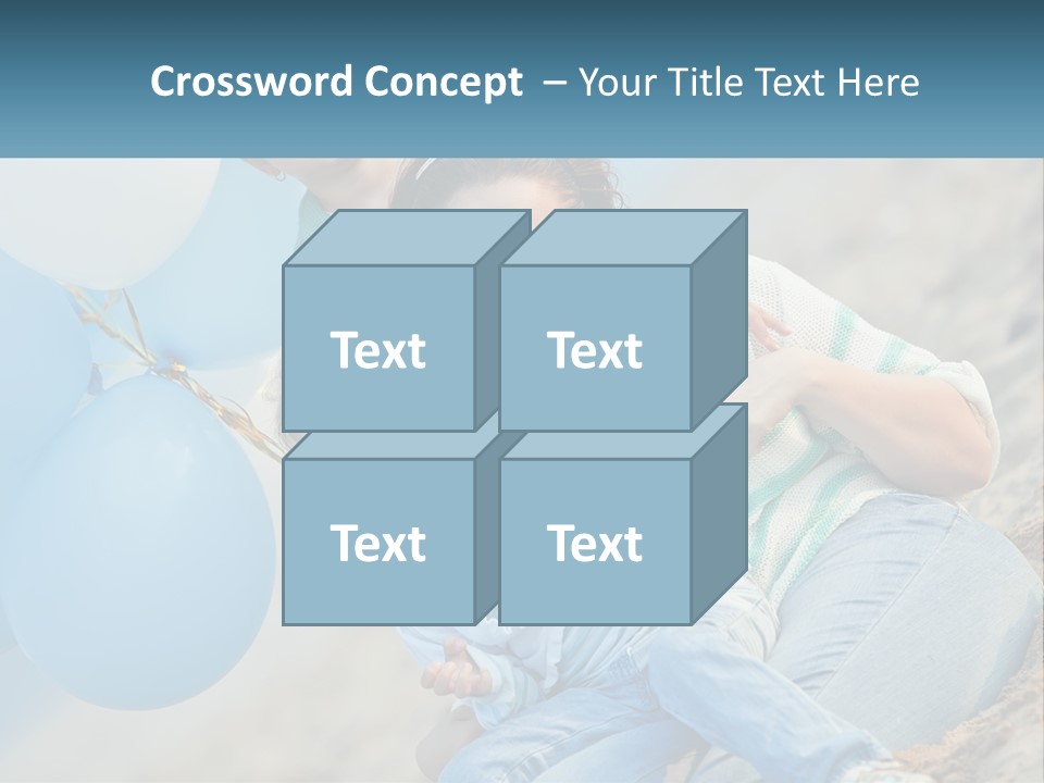 A Woman And Two Children Are Posing For A Picture PowerPoint Template