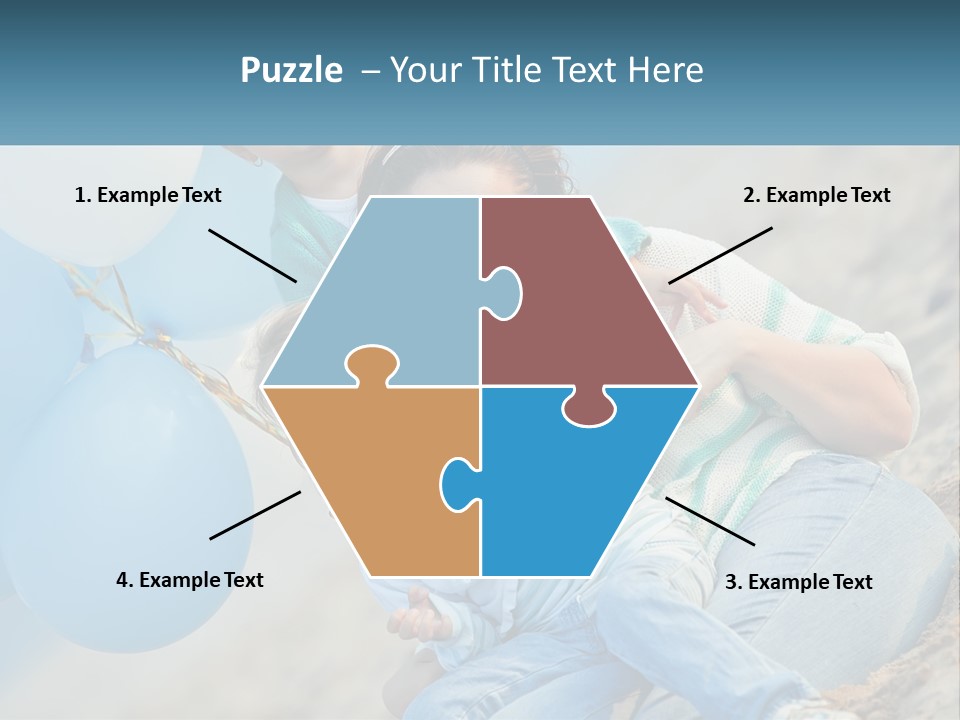 A Woman And Two Children Are Posing For A Picture PowerPoint Template