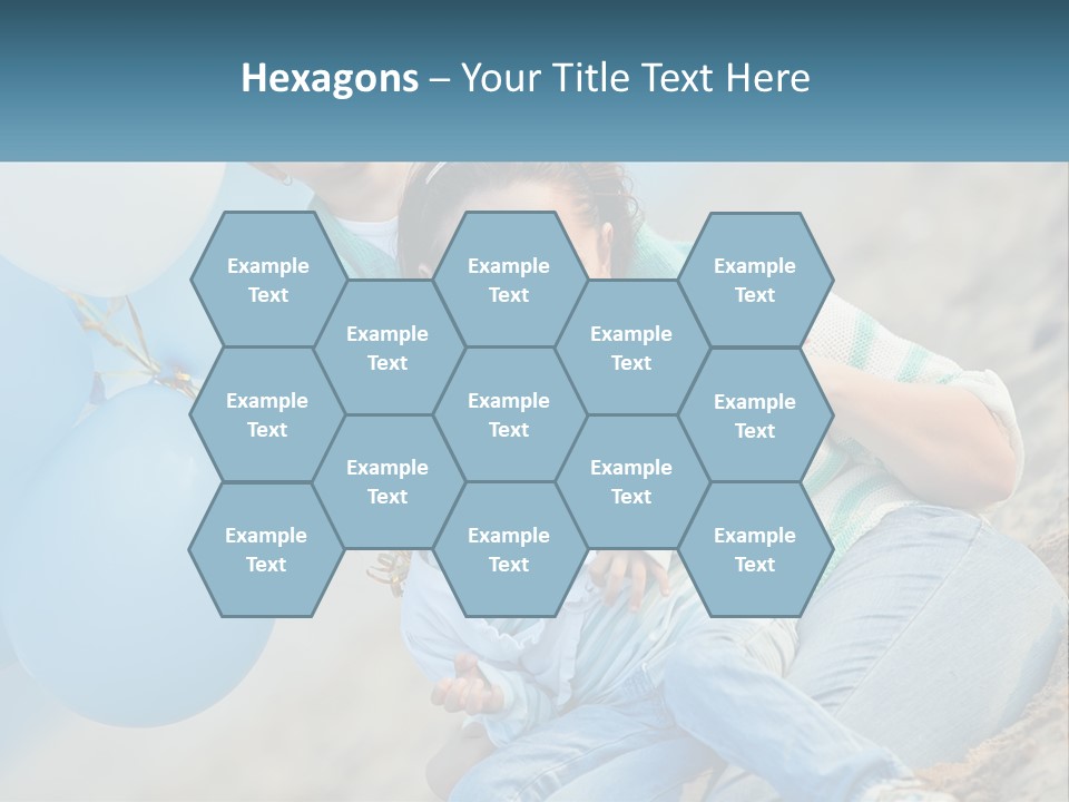 A Woman And Two Children Are Posing For A Picture PowerPoint Template