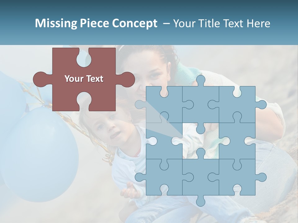 A Woman And Two Children Are Posing For A Picture PowerPoint Template