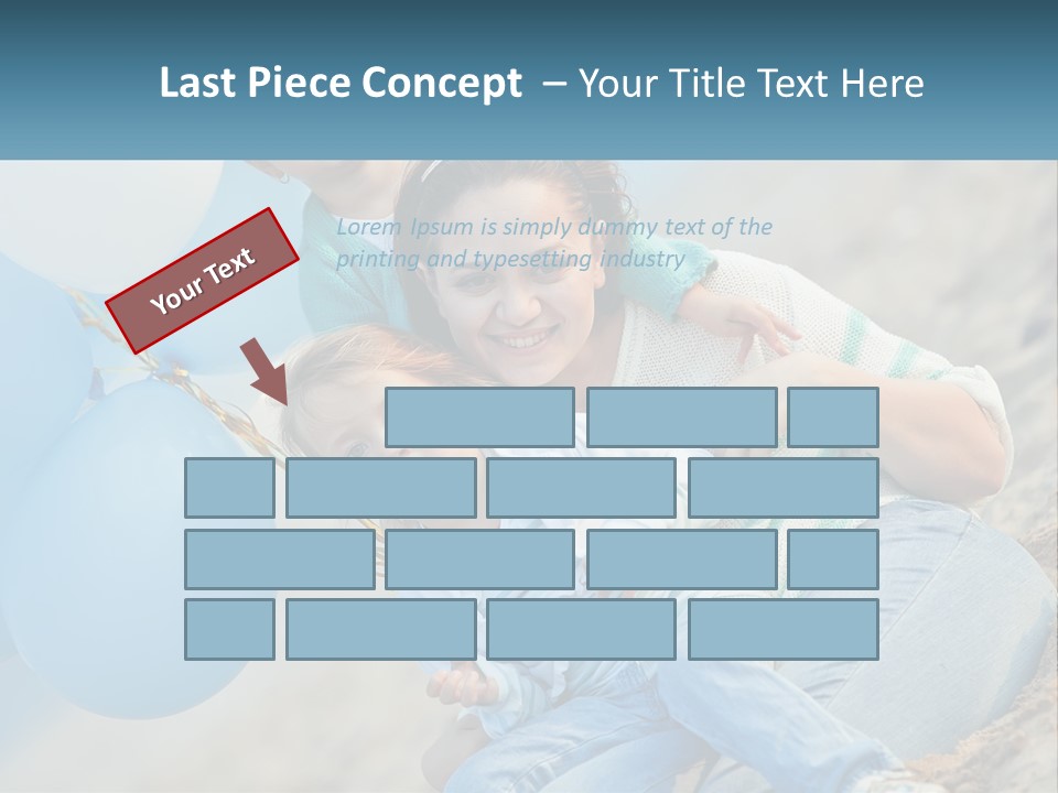 A Woman And Two Children Are Posing For A Picture PowerPoint Template