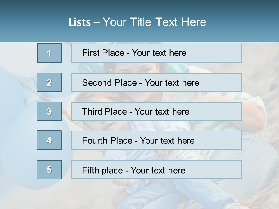 A Woman And Two Children Are Posing For A Picture PowerPoint Template