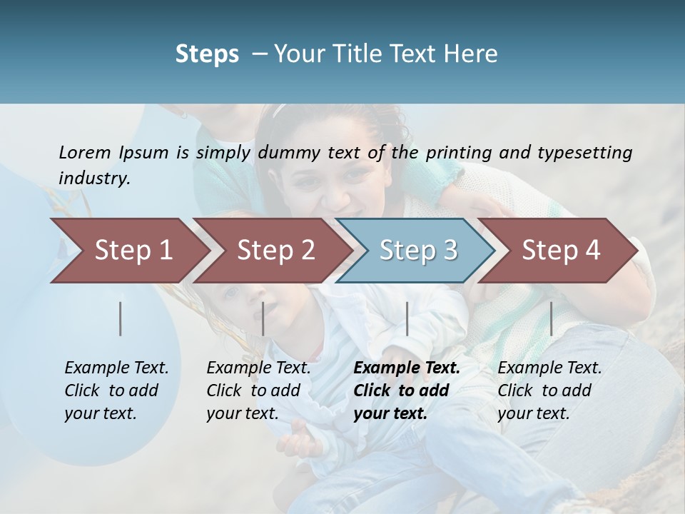 A Woman And Two Children Are Posing For A Picture PowerPoint Template