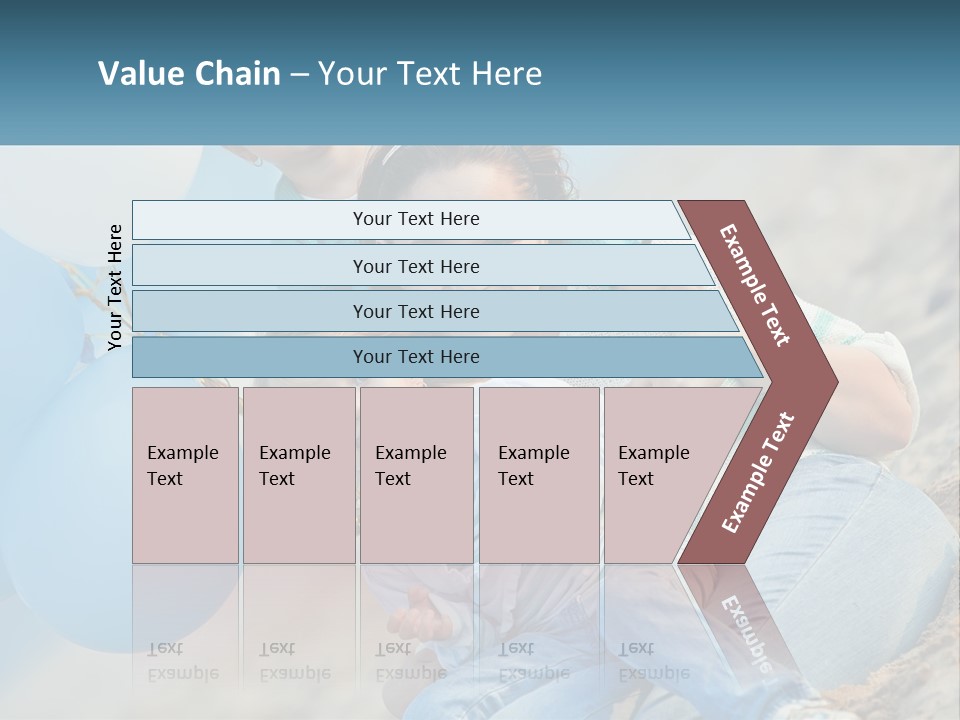 A Woman And Two Children Are Posing For A Picture PowerPoint Template