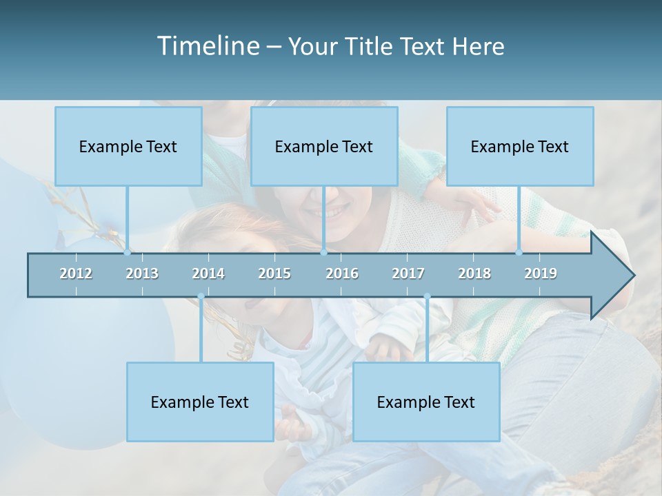 A Woman And Two Children Are Posing For A Picture PowerPoint Template
