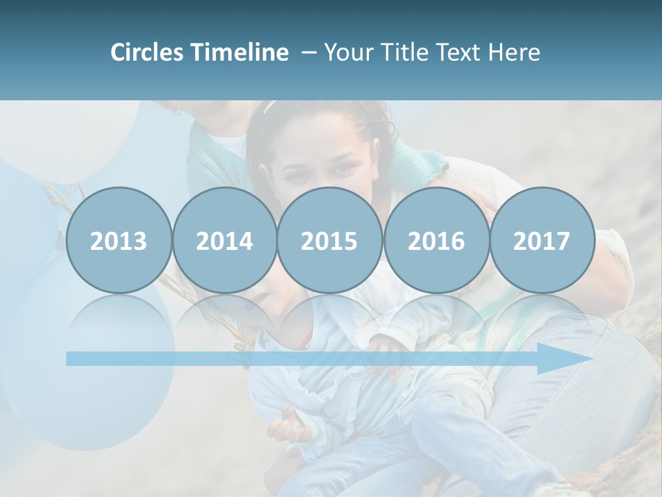 A Woman And Two Children Are Posing For A Picture PowerPoint Template