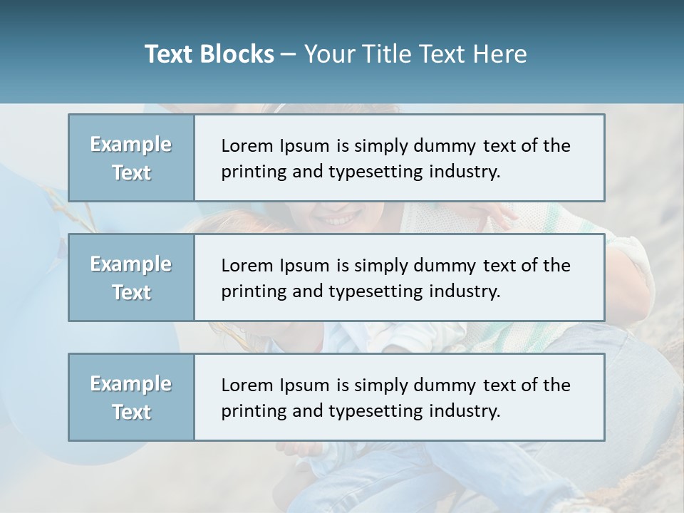 A Woman And Two Children Are Posing For A Picture PowerPoint Template