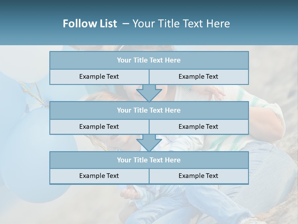 A Woman And Two Children Are Posing For A Picture PowerPoint Template