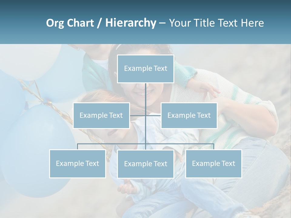 A Woman And Two Children Are Posing For A Picture PowerPoint Template