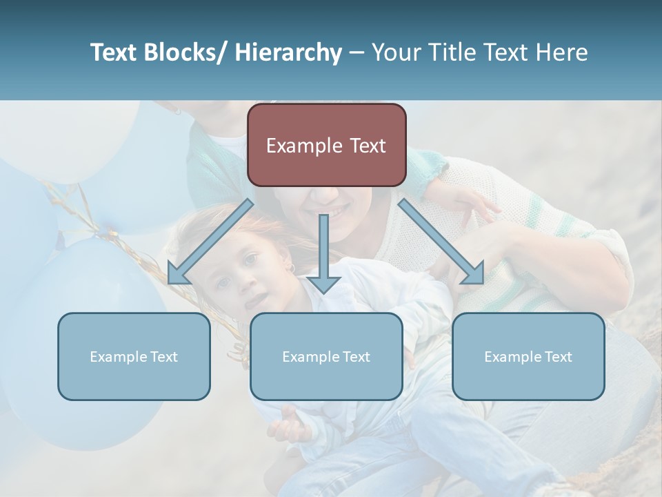 A Woman And Two Children Are Posing For A Picture PowerPoint Template