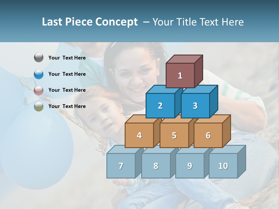 A Woman And Two Children Are Posing For A Picture PowerPoint Template