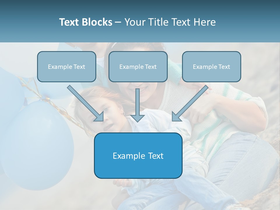 A Woman And Two Children Are Posing For A Picture PowerPoint Template