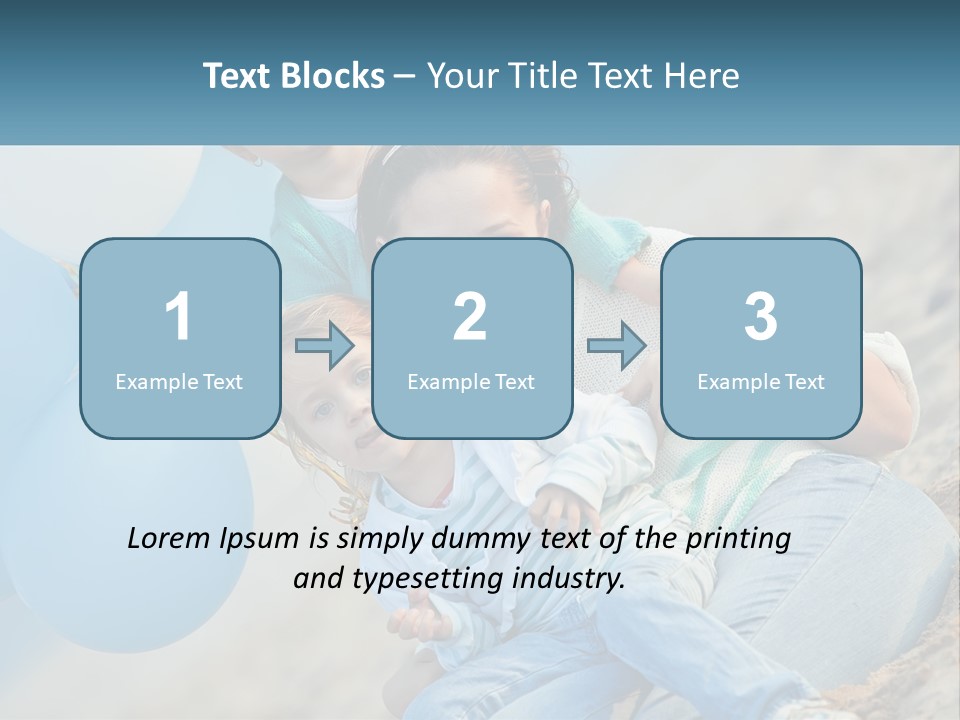 A Woman And Two Children Are Posing For A Picture PowerPoint Template