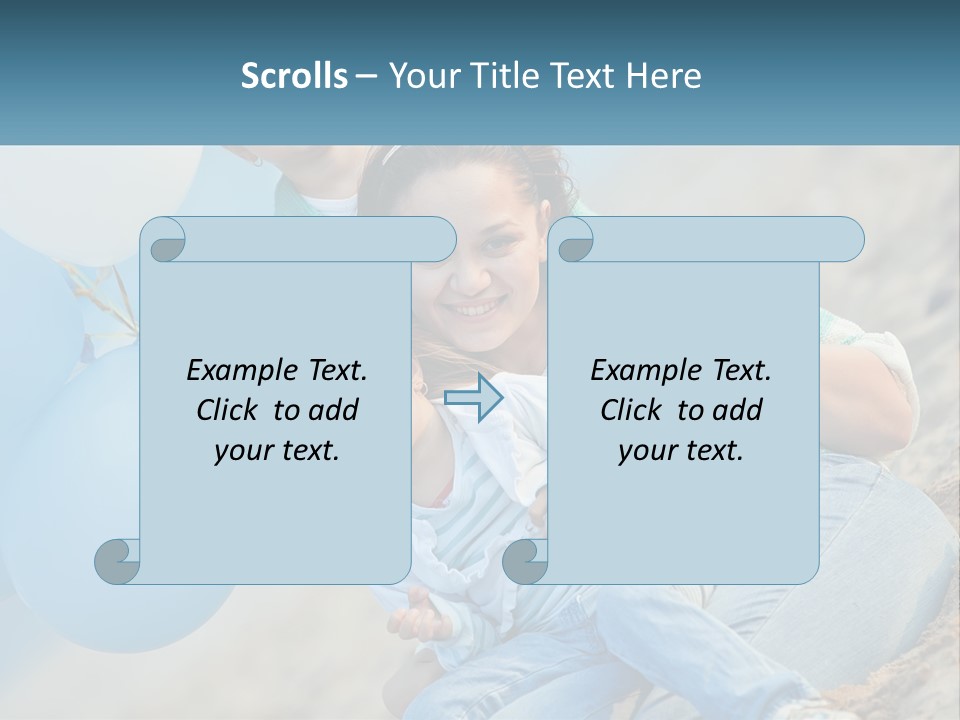 A Woman And Two Children Are Posing For A Picture PowerPoint Template