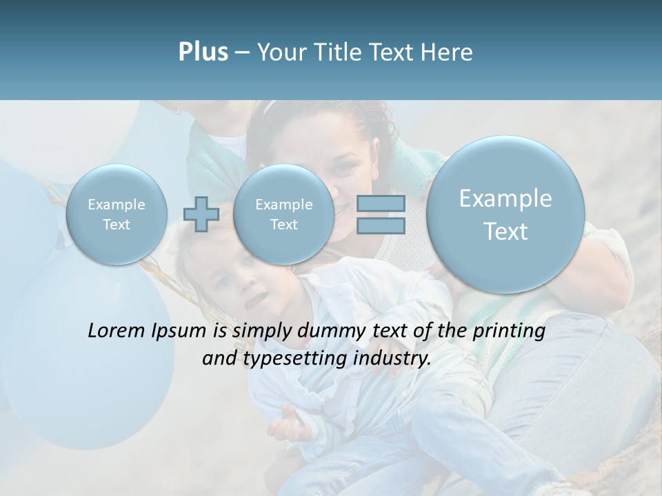 A Woman And Two Children Are Posing For A Picture PowerPoint Template
