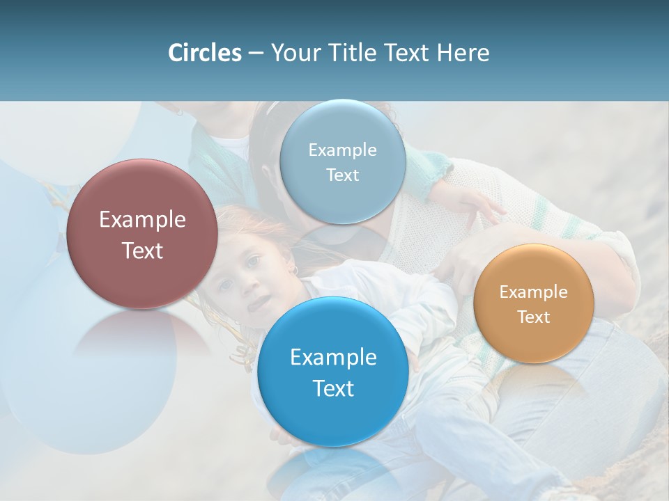 A Woman And Two Children Are Posing For A Picture PowerPoint Template