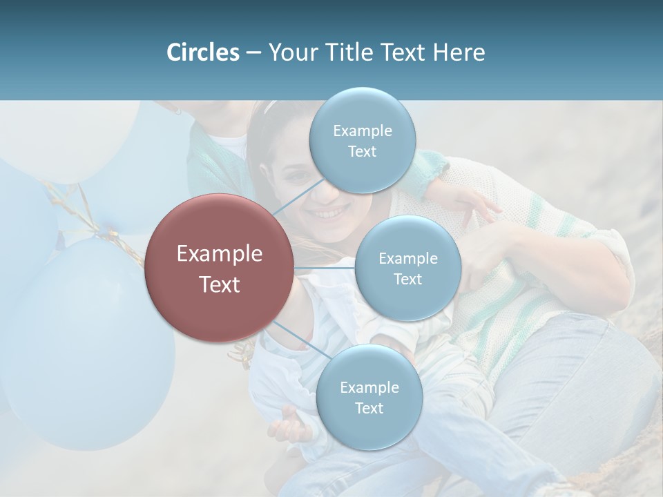 A Woman And Two Children Are Posing For A Picture PowerPoint Template