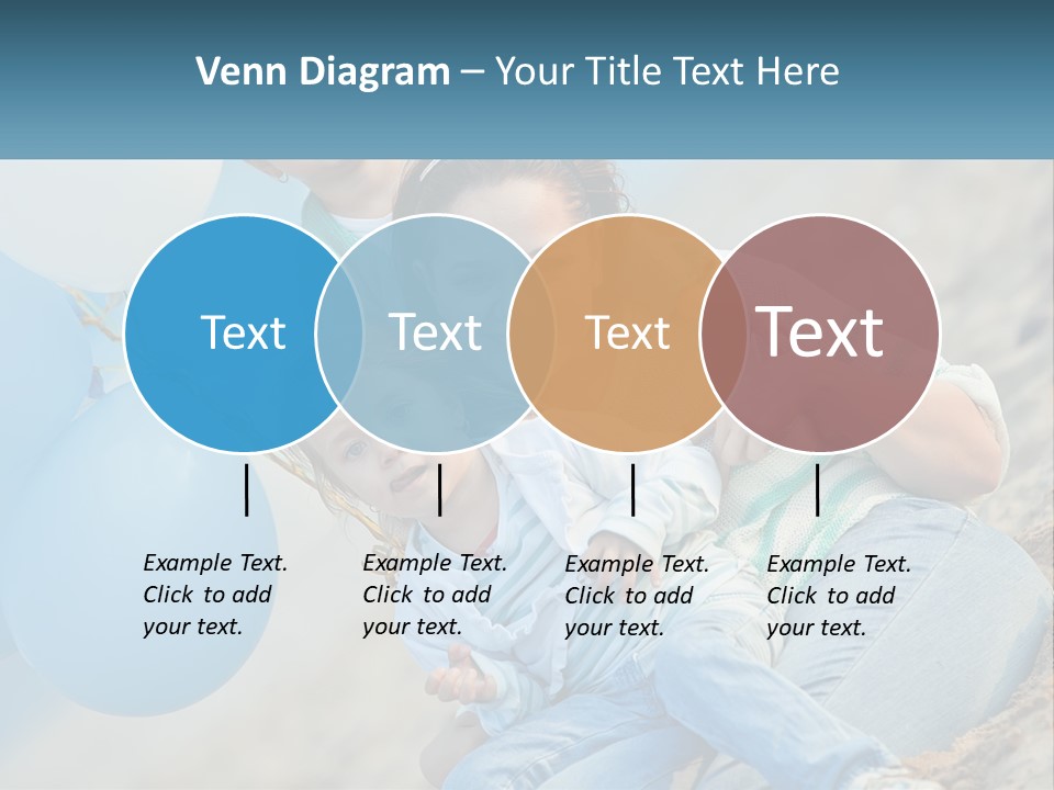 A Woman And Two Children Are Posing For A Picture PowerPoint Template