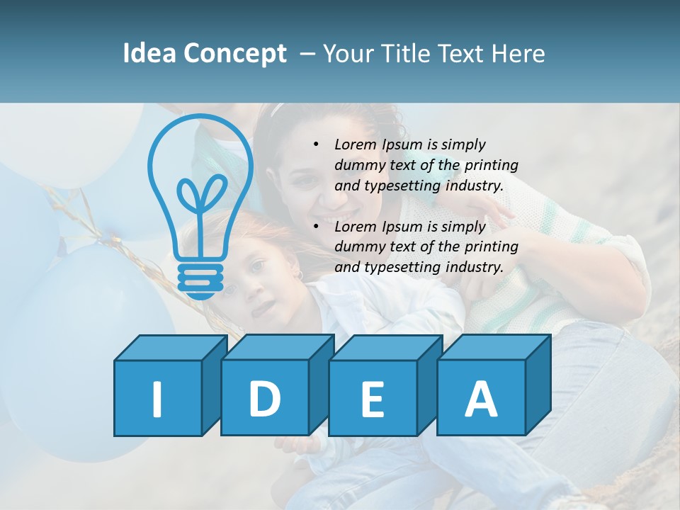 A Woman And Two Children Are Posing For A Picture PowerPoint Template