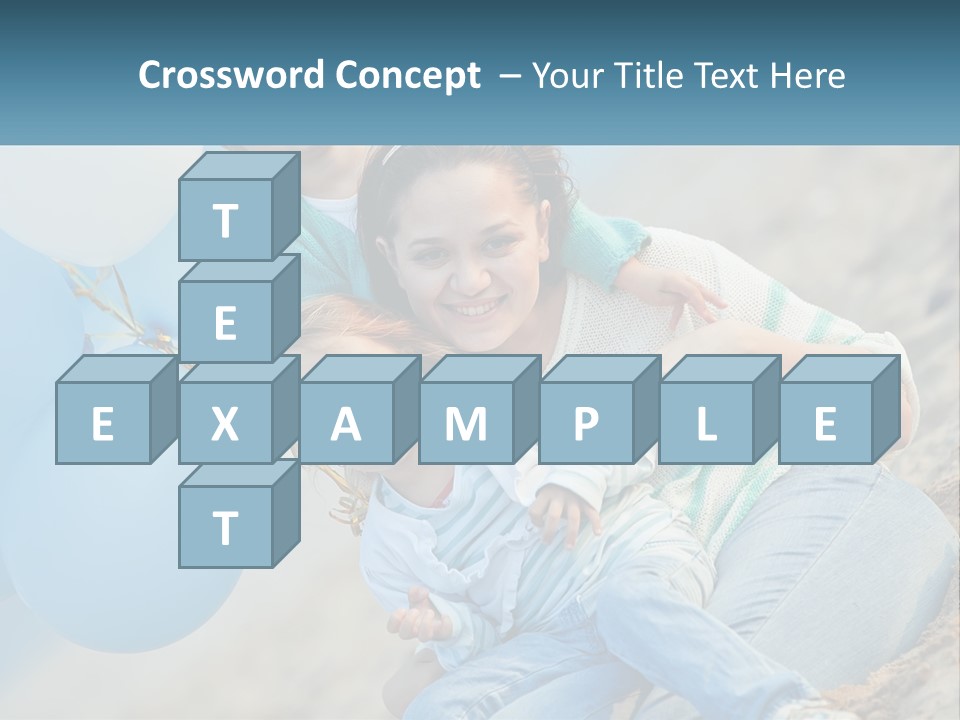 A Woman And Two Children Are Posing For A Picture PowerPoint Template