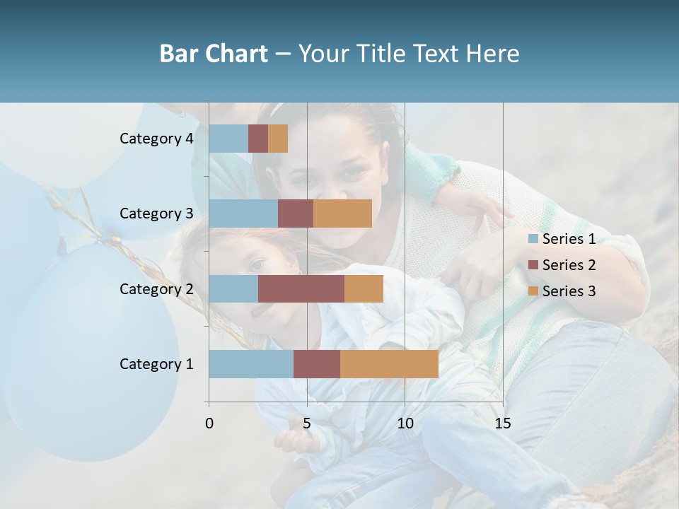 A Woman And Two Children Are Posing For A Picture PowerPoint Template