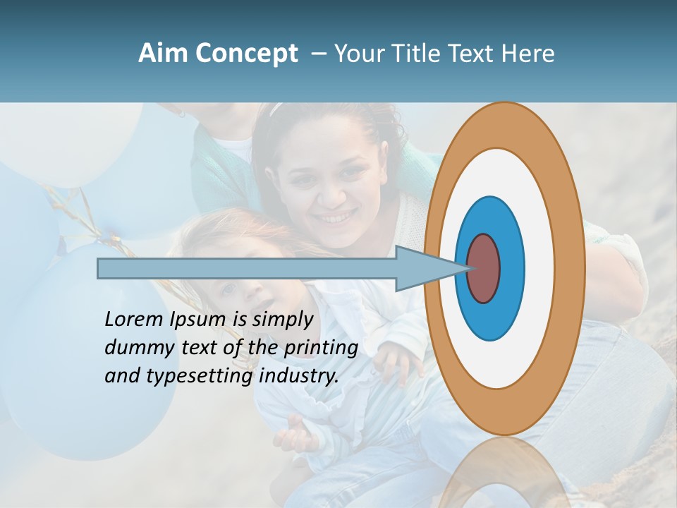 A Woman And Two Children Are Posing For A Picture PowerPoint Template