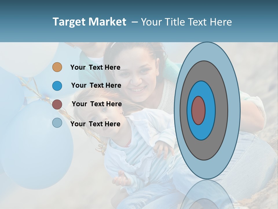 A Woman And Two Children Are Posing For A Picture PowerPoint Template