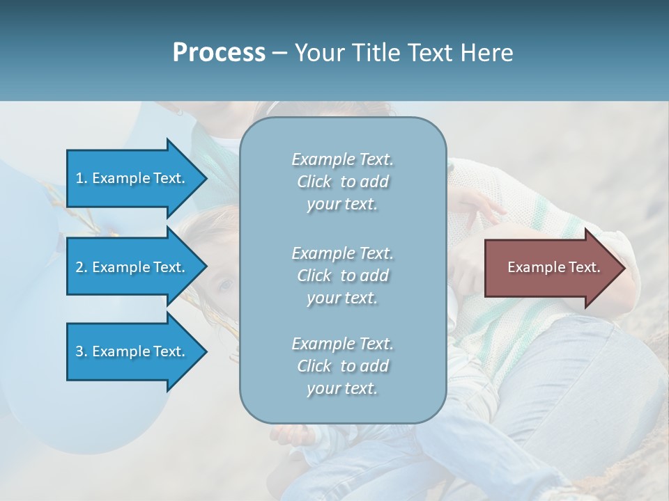 A Woman And Two Children Are Posing For A Picture PowerPoint Template