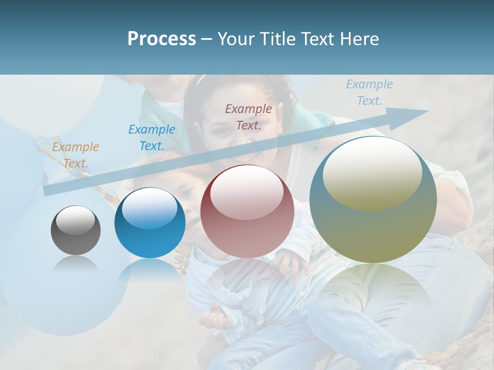 A Woman And Two Children Are Posing For A Picture PowerPoint Template