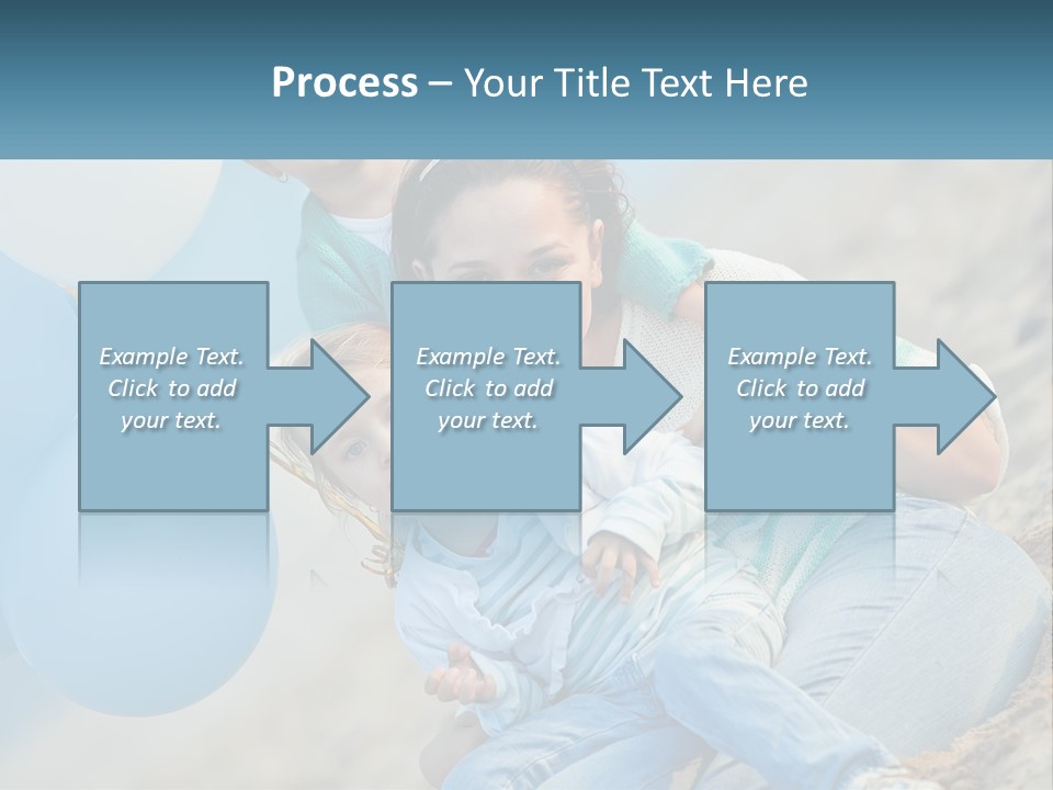 A Woman And Two Children Are Posing For A Picture PowerPoint Template