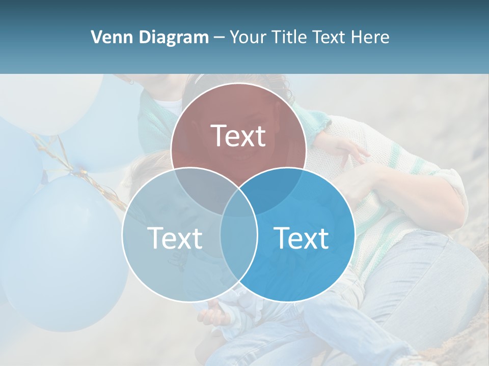 A Woman And Two Children Are Posing For A Picture PowerPoint Template