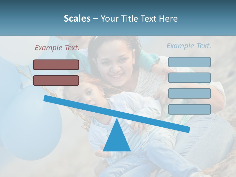 A Woman And Two Children Are Posing For A Picture PowerPoint Template