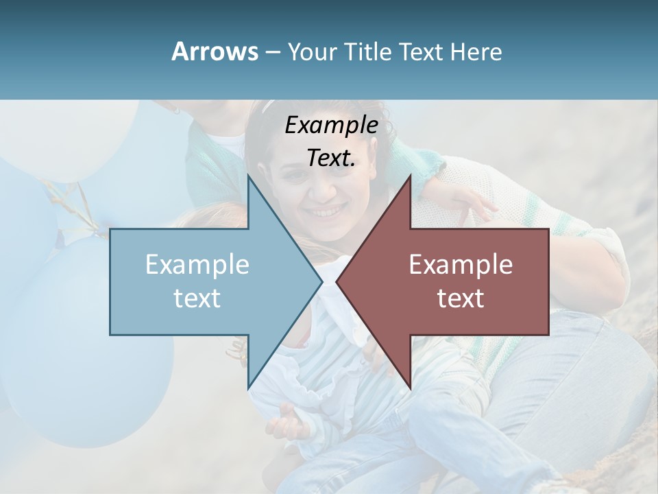 A Woman And Two Children Are Posing For A Picture PowerPoint Template