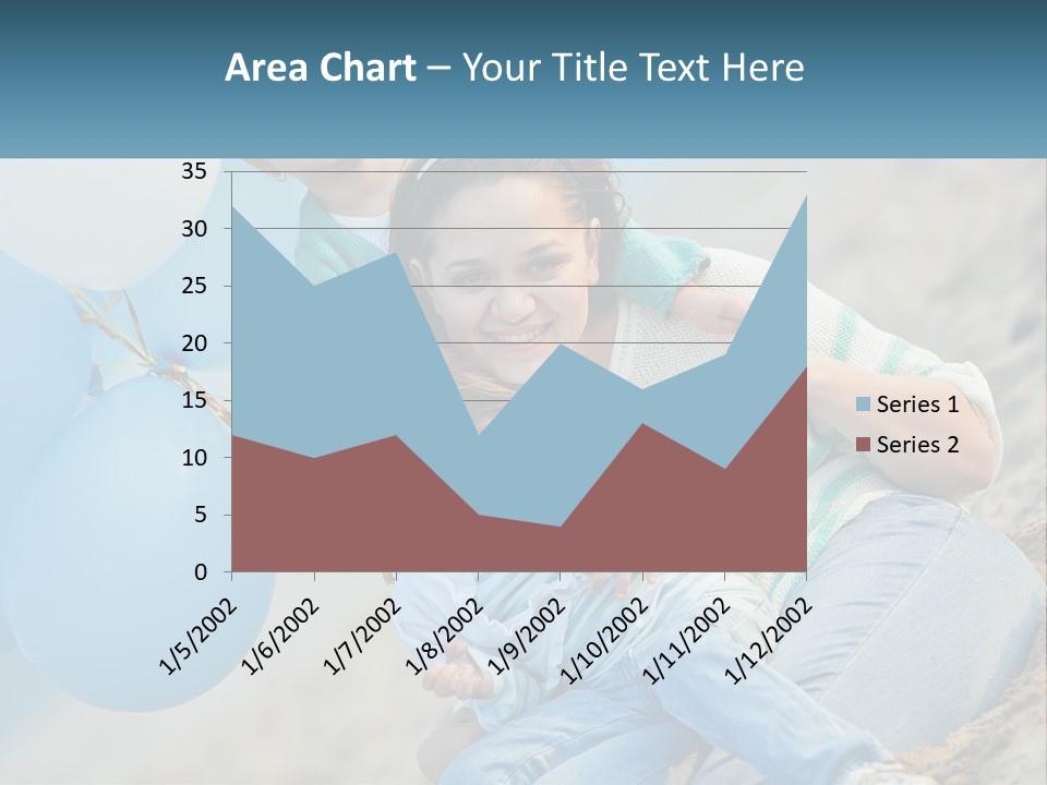 A Woman And Two Children Are Posing For A Picture PowerPoint Template