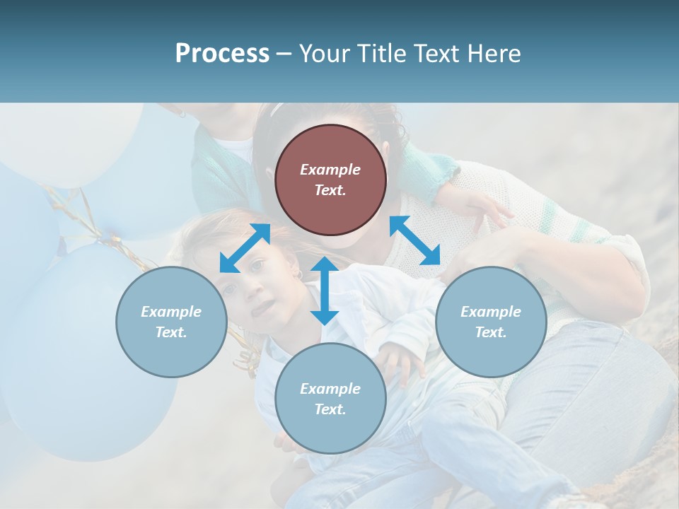 A Woman And Two Children Are Posing For A Picture PowerPoint Template