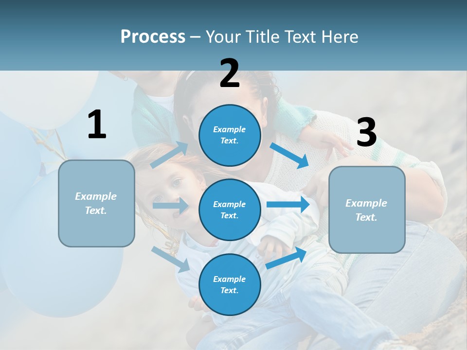 A Woman And Two Children Are Posing For A Picture PowerPoint Template