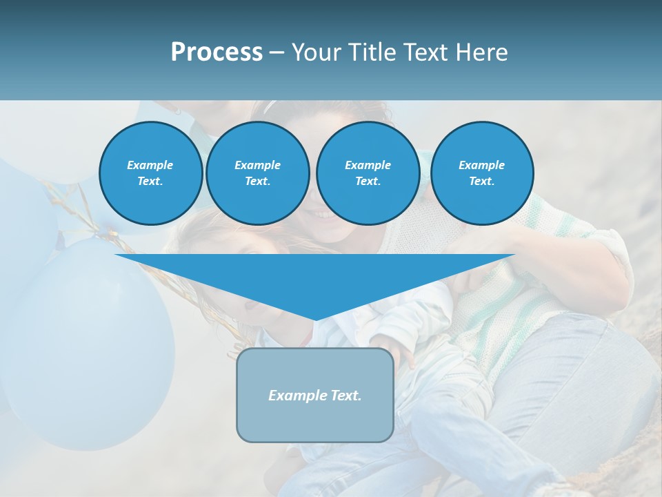 A Woman And Two Children Are Posing For A Picture PowerPoint Template