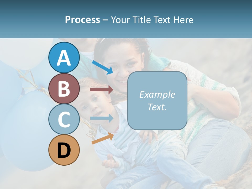 A Woman And Two Children Are Posing For A Picture PowerPoint Template