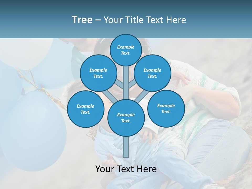 A Woman And Two Children Are Posing For A Picture PowerPoint Template