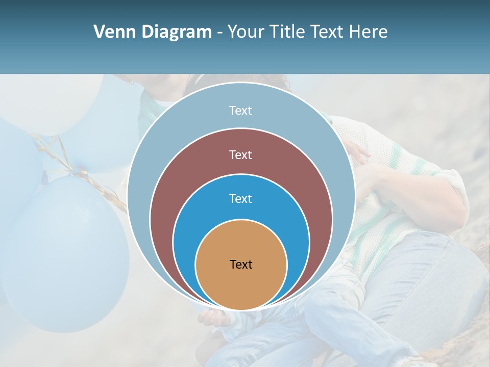 A Woman And Two Children Are Posing For A Picture PowerPoint Template