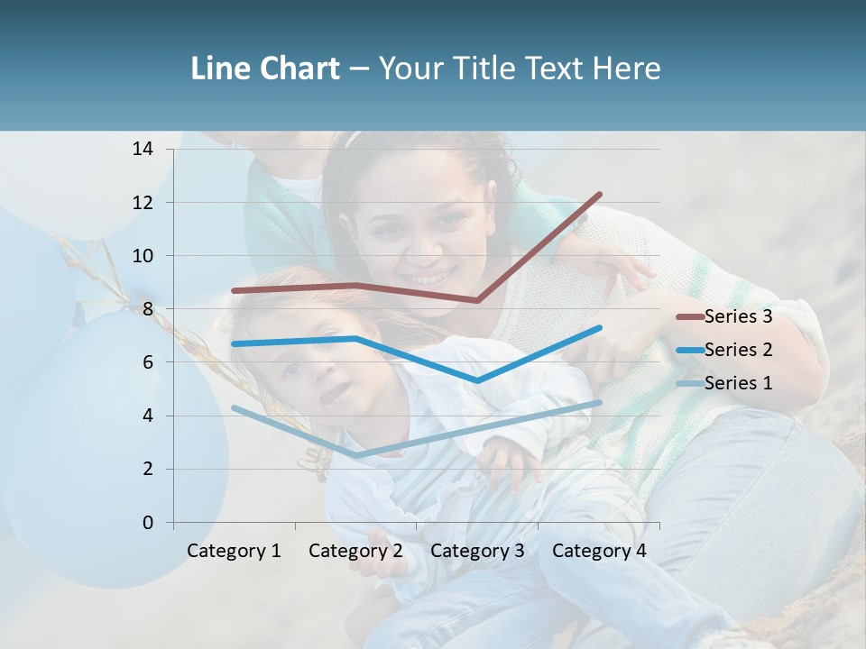 A Woman And Two Children Are Posing For A Picture PowerPoint Template