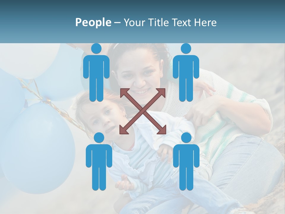 A Woman And Two Children Are Posing For A Picture PowerPoint Template