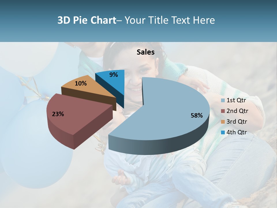 A Woman And Two Children Are Posing For A Picture PowerPoint Template