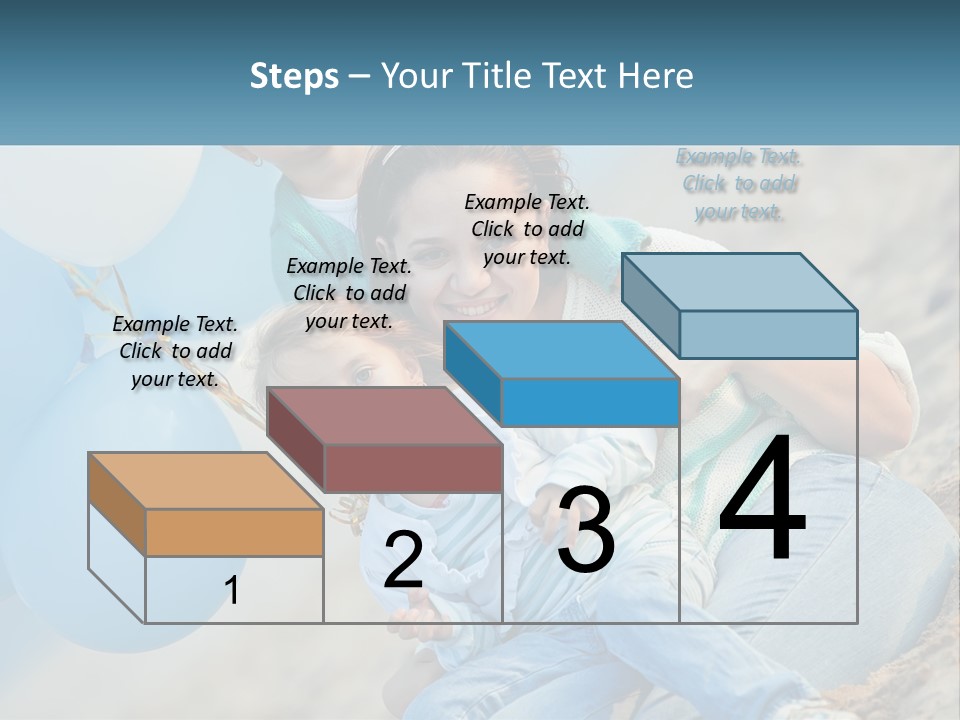 A Woman And Two Children Are Posing For A Picture PowerPoint Template