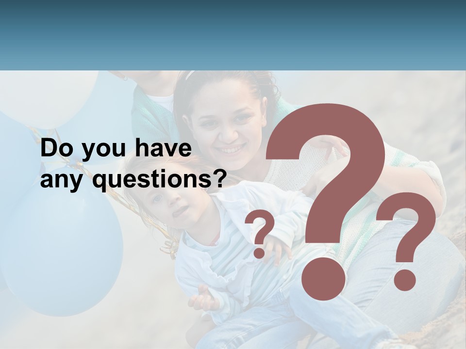 A Woman And Two Children Are Posing For A Picture PowerPoint Template