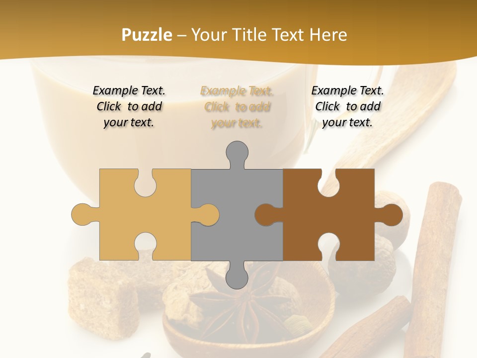 A Cup Of Coffee Next To Cinnamons And Spices PowerPoint Template