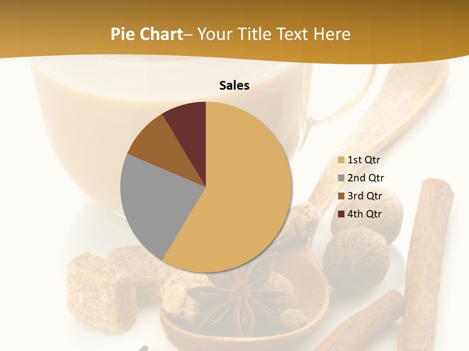 A Cup Of Coffee Next To Cinnamons And Spices PowerPoint Template