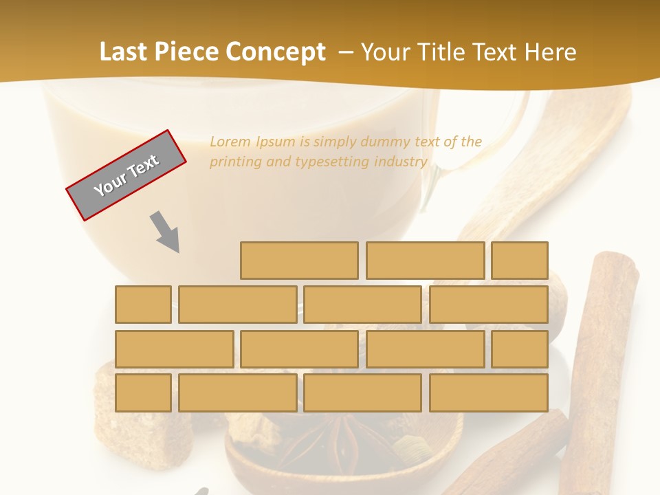 A Cup Of Coffee Next To Cinnamons And Spices PowerPoint Template